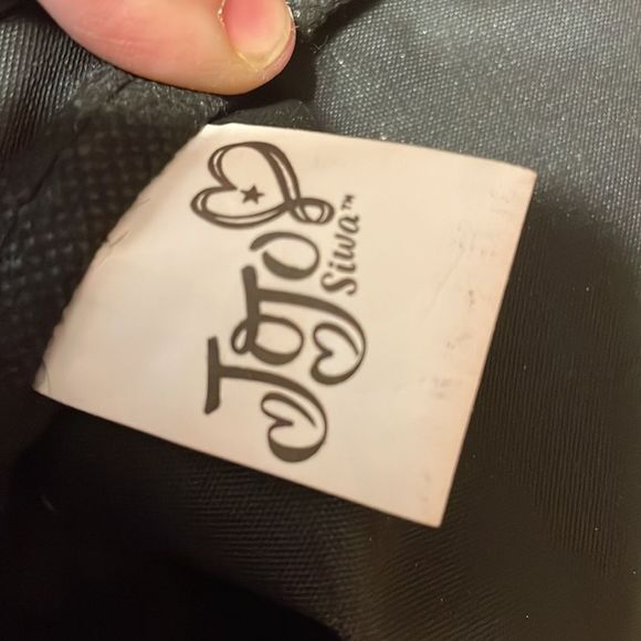 •JOJO SIWA• BLACK/PINK LARGE POCKET BACKPACK/BOOKBAG EUC - Picture 7 of 11